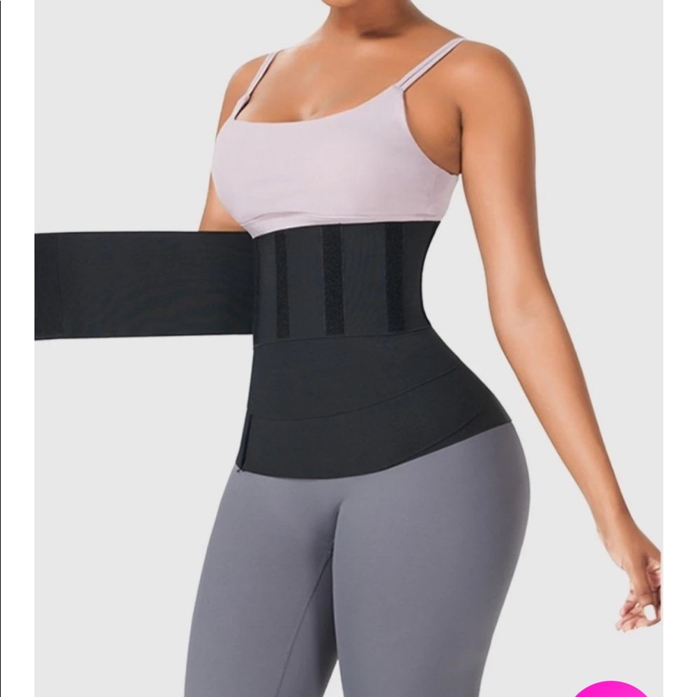 Compression waist trainer band